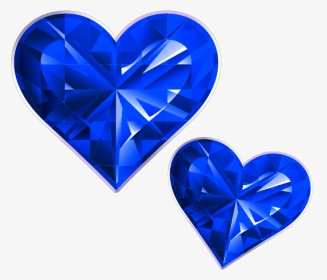 Blue Diamond Heart Png, Transparent Png, Transparent PNG