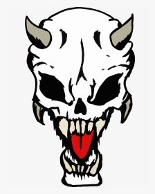 Demon Skull Png - Logo Devil Skull Png, Transparent Png, Transparent PNG