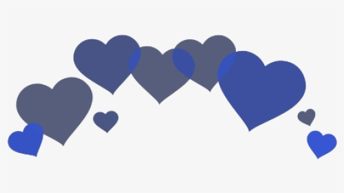 #blue #hearts #heart #heartcrown #crown #asthetic #asthetics - Heart, HD Png Download, Transparent PNG