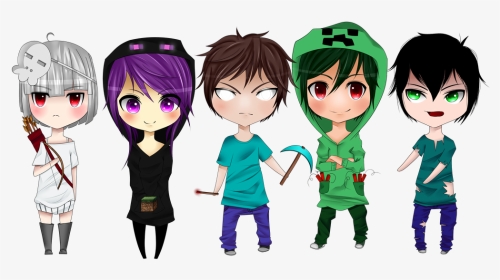 Chibi Minecraft Anime, HD Png Download, Transparent PNG