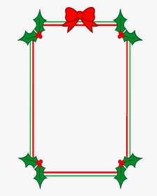 Download Holly Border Clipart - Christmas Border Template Word, HD Png Download, Transparent PNG