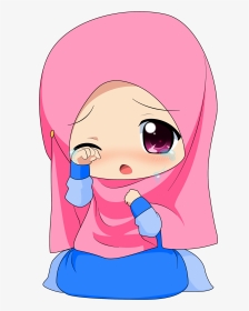 Cute Chibi Muslimah Cartoon, HD Png Download, Transparent PNG