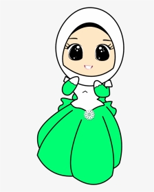 Draw A Cute Girl Wearing Hijab, HD Png Download, Transparent PNG