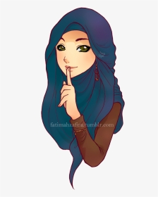 Girl And Hijab Image - Hijab Cartoon, HD Png Download, Transparent PNG