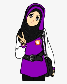 Cartoon Muslimah Dodlle Cute, HD Png Download, Transparent PNG