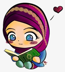 #quran #muslim #islamic #islam #hijab - Girl Reading Quran Clipart, HD Png Download, Transparent PNG