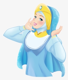 Png Library Stock Hijab Vector Kids - Disney Princess In Hijab, Transparent Png, Transparent PNG