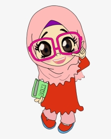 Cute Teacher Muslimah Cartoon, HD Png Download, Transparent PNG