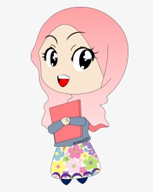 Cartoon Kids With Hijab, HD Png Download, Transparent PNG