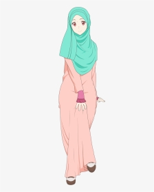 Kartun Perempuan Muslimah Cantik, HD Png Download, Transparent PNG