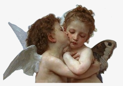 #png #angel #angelart #angelpng #editing #editingneeds - Michelangelo Baby Angels Kissing, Transparent Png, Transparent PNG