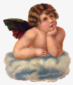 #angelaesthetic #aesthetic #angel #cherub #baby #freetoedit - Cherub On A Cloud, HD Png Download, Transparent PNG