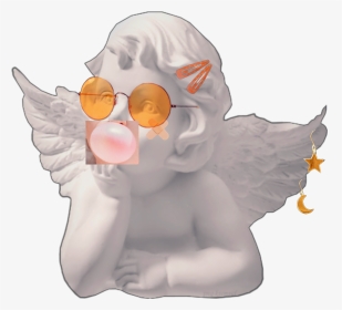 #angel #aesthetic #angelbaby #cherub #angelaesthetic - Baby Angel Statue Aesthetic, HD Png Download, Transparent PNG