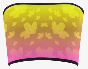 Pretty Flowers In Neon Bandeau Top - Cartoon, HD Png Download, Transparent PNG
