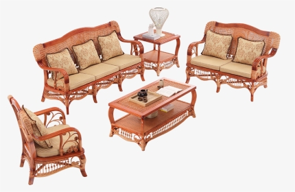 China Cane Wood Sofa Set Living Room Furniture - लकड़ी सोफा सेट डिजाइन, HD Png Download, Transparent PNG