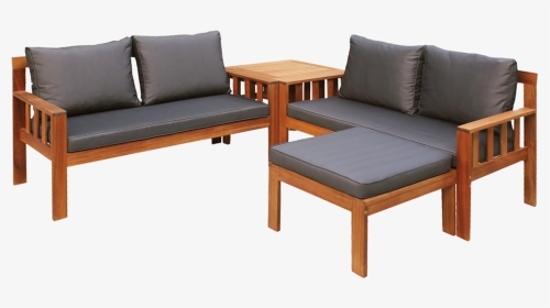 Wooden Sofa Set Png, Transparent Png, Transparent PNG