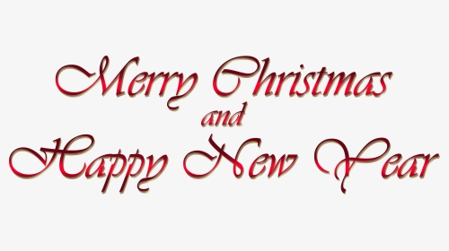 Merry Christmas And Happy New Year Text Png, Transparent Png, Transparent PNG