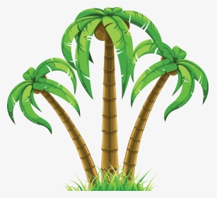 Palm Tree Vector Art Free - Three Palms, HD Png Download, Transparent PNG