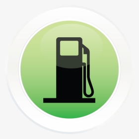 Black Fuel Pump Icon Inside A Green Circle - Gas Station Pump Clipart, HD Png Download, Transparent PNG