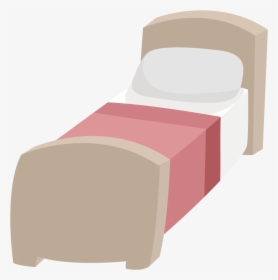 Furniture Clipart Twin Bed - Transparent Cartoon Bed Pink, HD Png Download, Transparent PNG