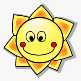 Smiling Cartoon Sun Svg Clip Arts - Sole Clipart, HD Png Download, Transparent PNG