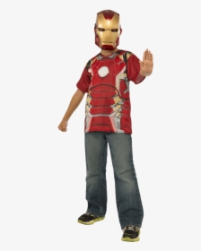 Kids Avengers 2 Iron Man Costume Top And Mask Set - Avengers: Age Of Ultron, HD Png Download, Transparent PNG
