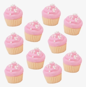 Mini Pink Vanilla Fondant Cupcakes - Pink Cupcakes Png, Transparent Png, Transparent PNG