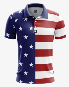 Usa Flag Shirt Polo, HD Png Download, Transparent PNG