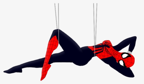 Spider Hanging Png Banner Free Download - Spider Girl Hanging, Transparent Png, Transparent PNG