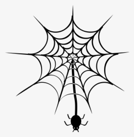 Spider Hanging Of Web - Spider Web Tattoo Transparent, HD Png Download, Transparent PNG