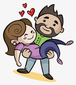 Couple Icon Sweet Princess Embrace Transprent Png - Couple In Bed Cartoon, Transparent Png, Transparent PNG