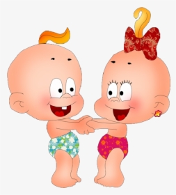 Funny Baby Boy And Girl Playing Clip Art Images - Cute Couple Baby Cartoon, HD Png Download, Transparent PNG