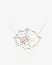 Small Hanging Web With Spider Necklace - Pendant, HD Png Download, Transparent PNG