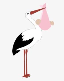 Stork Delivering Baby Girl Clip Arts - Stork Baby Boy Png, Transparent Png, Transparent PNG