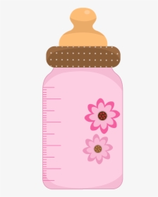 Diaper Baby Bottles Infant Baby Shower Clip Art - Pink Baby Bottle Clipart, HD Png Download, Transparent PNG