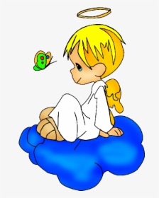 Cute Cartoon Baby Boy Angels Clipart - Cute Angel Boy Cartoon, HD Png Download, Transparent PNG
