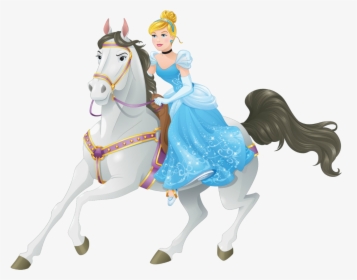 Cinderella Riding A Horse, HD Png Download, Transparent PNG
