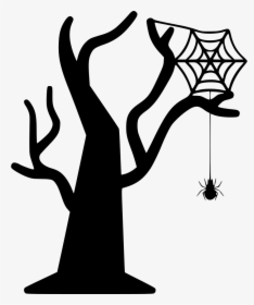 Transparent Halloween Spider Png - Halloween Tree Clip Art, Png Download, Transparent PNG