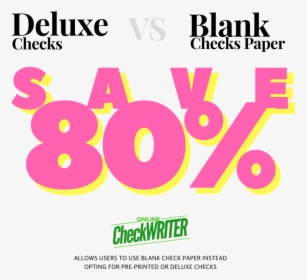 Deluxe Checks Vs Blank Check Paper - Graphic Design, HD Png Download, Transparent PNG
