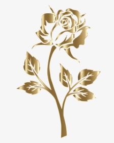 Copper Rose Silhouette No Background Clip Arts - Red Rose Beauty And The Beast, HD Png Download, Transparent PNG