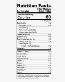 Vidalia Onions Nutrition Information - Silk Unsweetened Vanilla Almond Milk Nutrition Facts, HD Png Download, Transparent PNG