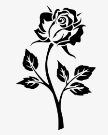 Black And White Rose Png - Flower Png Black And White, Transparent Png, Transparent PNG