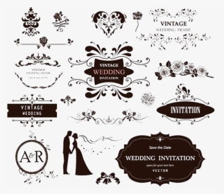 Transparent Decorative Label Clipart - Wedding Monogram Free Vector, HD Png Download, Transparent PNG