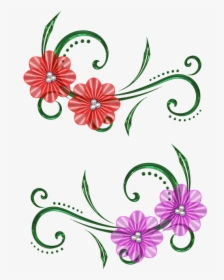 Flower, Pearls, Design, Swirl, Floral, Glass, Silk, HD Png Download, Transparent PNG
