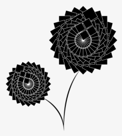 Flowers, Black, Flowers 2 Bunches, Vector Image, Vector, HD Png Download, Transparent PNG