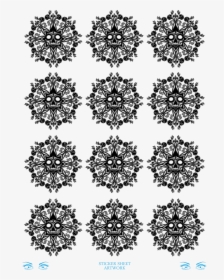 Skull Floral Black Clip Arts - Mandala Design For Shoulder, HD Png Download, Transparent PNG