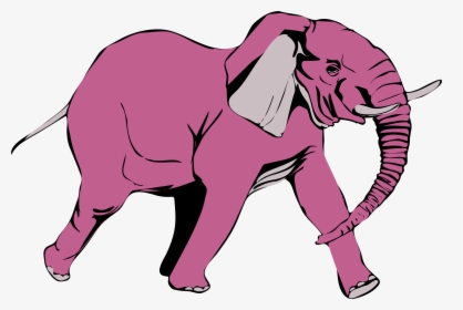 Pink Elephant On The Rampage Clip Arts - Pink Elephants Png, Transparent Png, Transparent PNG