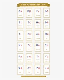 Greek Alphabet Flash Cards Printable, HD Png Download, Transparent PNG
