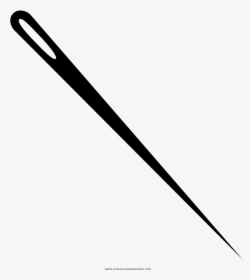 Sewing Needle Coloring Page - Artist Paint Brush Black, HD Png Download, Transparent PNG