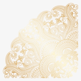 #mandala #swirls #design #pattern #paisley #gold #decor - Decorative Transparent Background Golden Swirl Png, Png Download, Transparent PNG